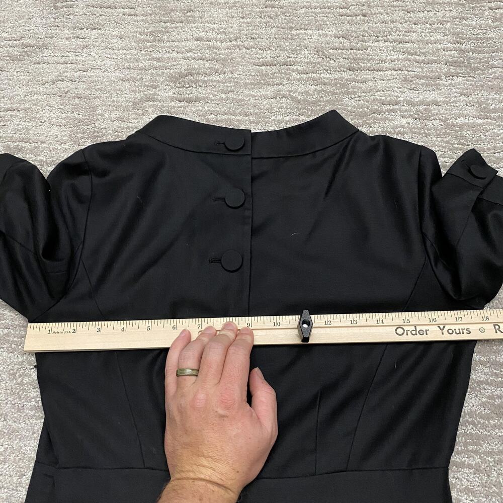 J.Crew Dress Womens 4 Black Wool Sheath Pockets Back Buttons Career Capsule - Picture 12 of 16